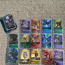 28 holo digimon cards