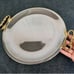 KROMEX Vintage Round Serving Platter Chrome Gold Handles Mid Century MCM