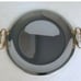 KROMEX Vintage Round Serving Platter Chrome Gold Handles Mid Century MCM