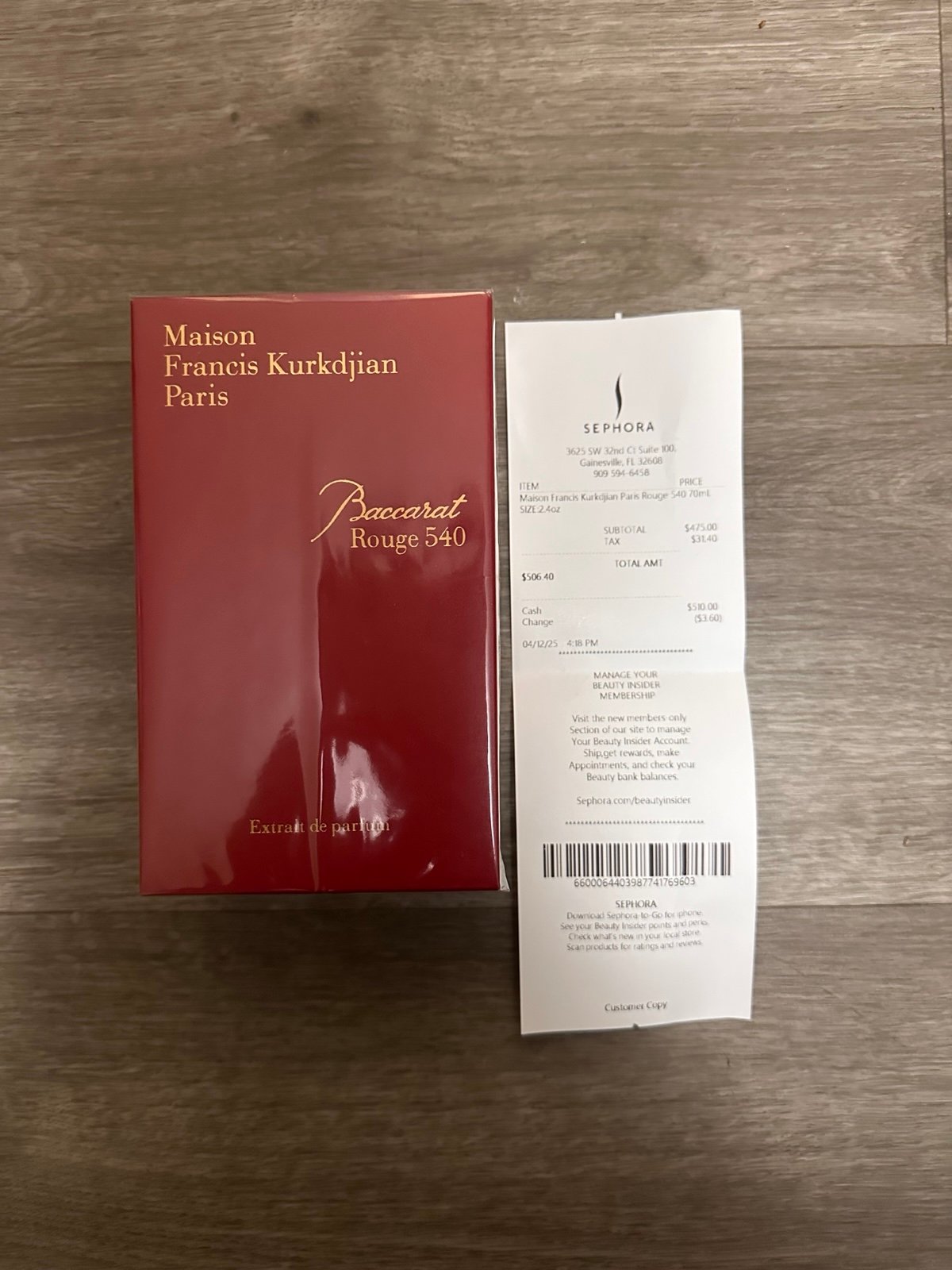 Baccarat Rouge 540 70ml *WITH RECEIPT* Women