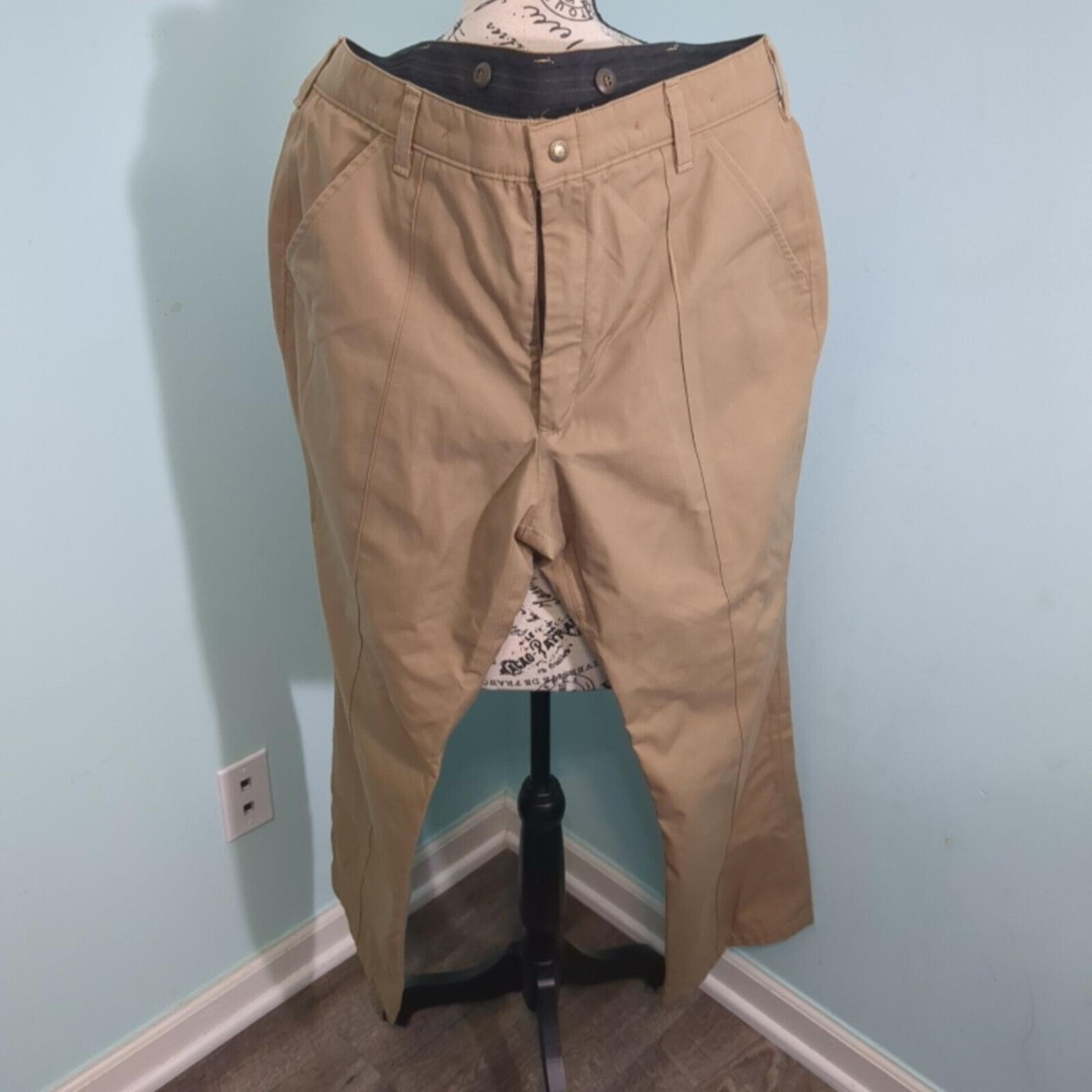 Cabelas Nylon Outdoor Hunting Pants Mens gortex Beige Tan 36