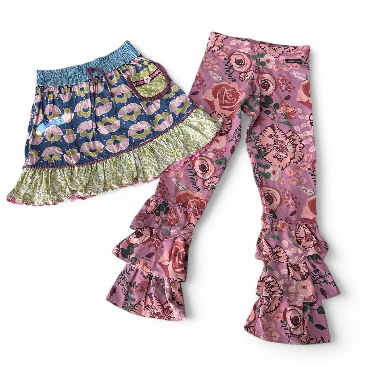 Set of 2 - Matilda Jane Skirt + Ruffle Pants Set – Size 8 – Soft & Whimsical!