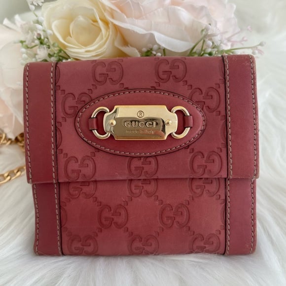 GUCCI guccissima double folding wallet