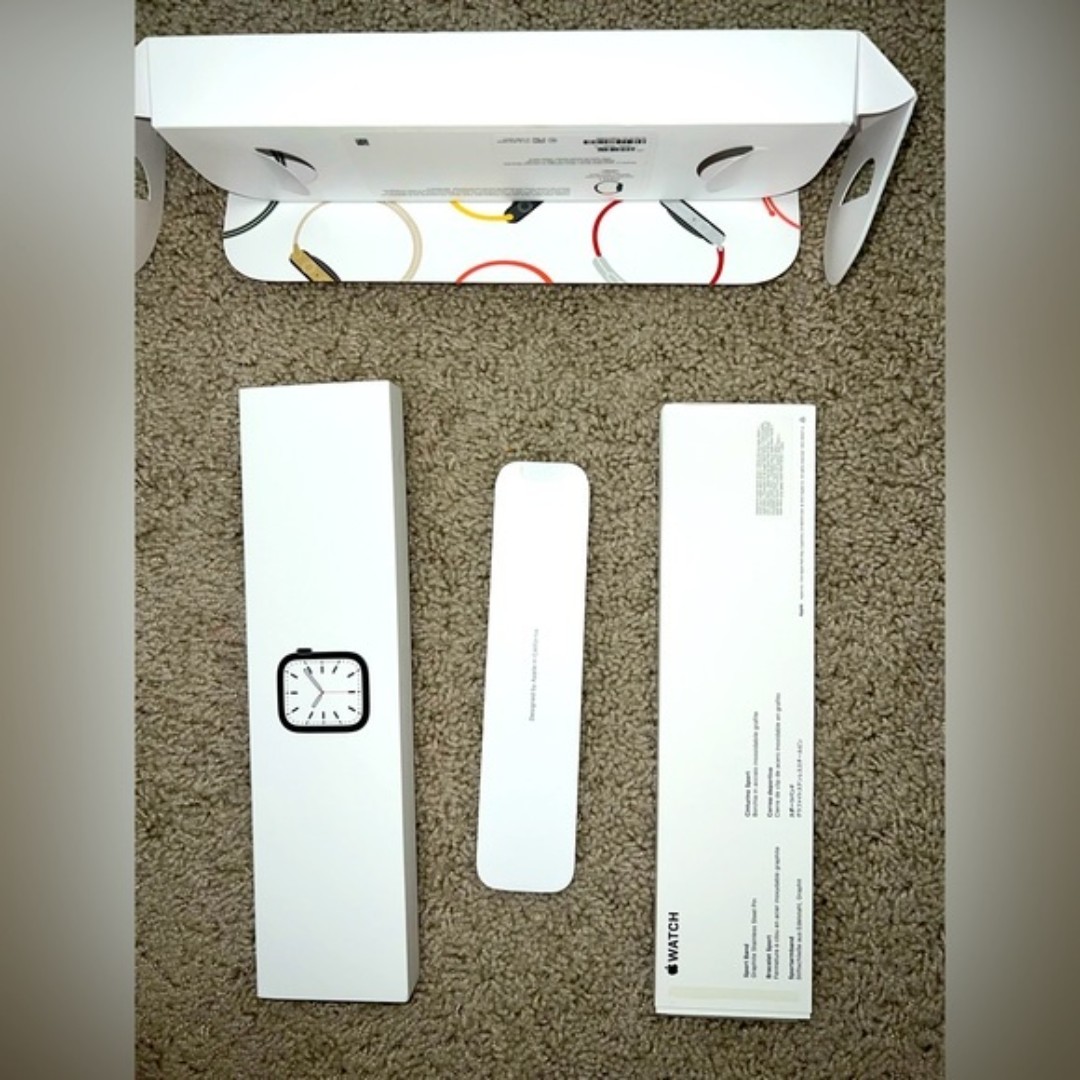 Apple Watch Série 7 45mm 2 Empty Boxes for Midnight and Starlight watches