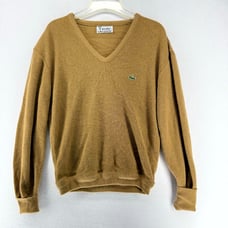 Vintage 70s IZOD Lacoste Sweater Brown Color Size M