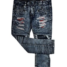 Damati Ripped Denim Moto Style Jean (42)