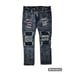 Damati Ripped Denim Moto Style Jean (42)