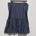 Lauren Ralph Lauren 100% Cotton Blue and White Striped Tiered midi Skirt