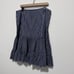 Lauren Ralph Lauren 100% Cotton Blue and White Striped Tiered midi Skirt