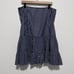 Lauren Ralph Lauren 100% Cotton Blue and White Striped Tiered midi Skirt