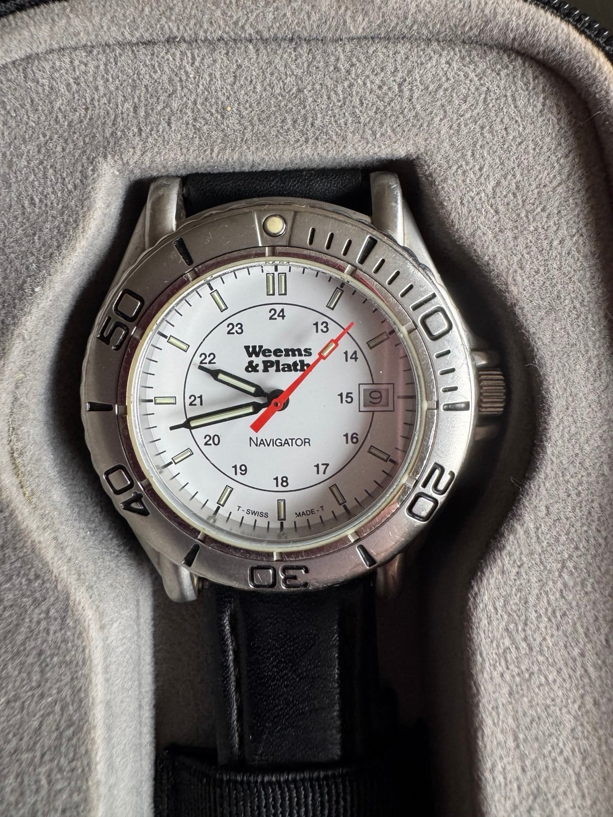 Weems & Plath Swiss Made Tritium Navigation Watch 42mm
