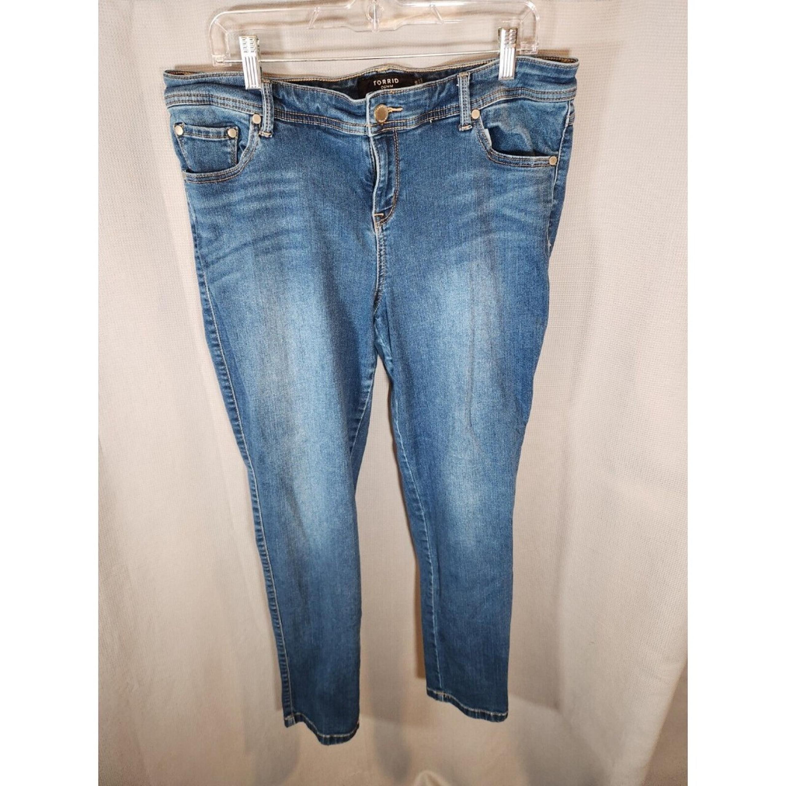 Torrid Jeans Womens 18  Skinny Blue Denim Premium Stretch Casual Ladies