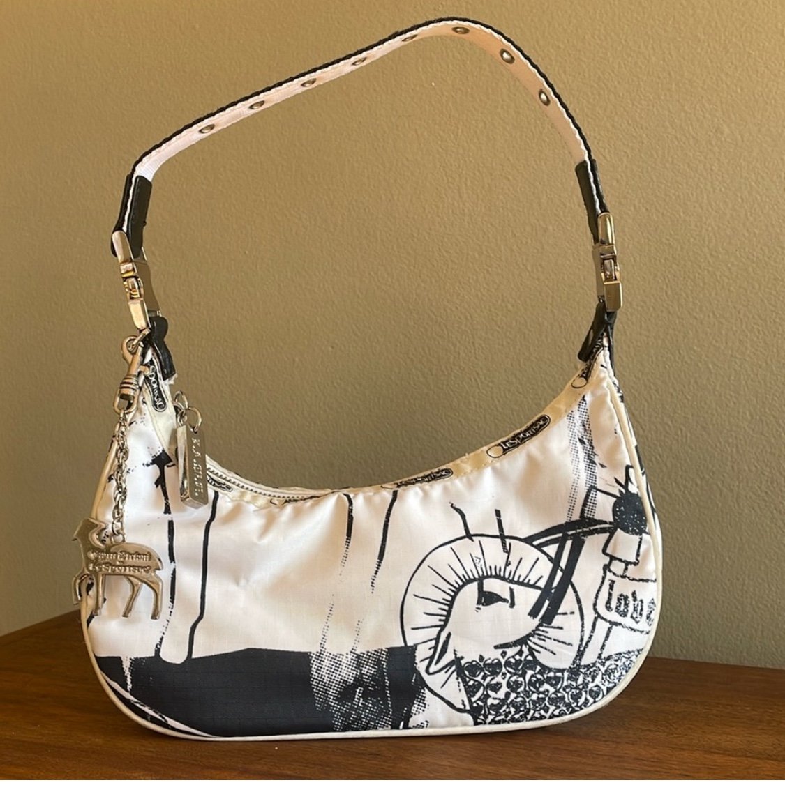 L.A.M.B. by Gwen Stefani LeSportsac icon print small hella hobo w/ charm