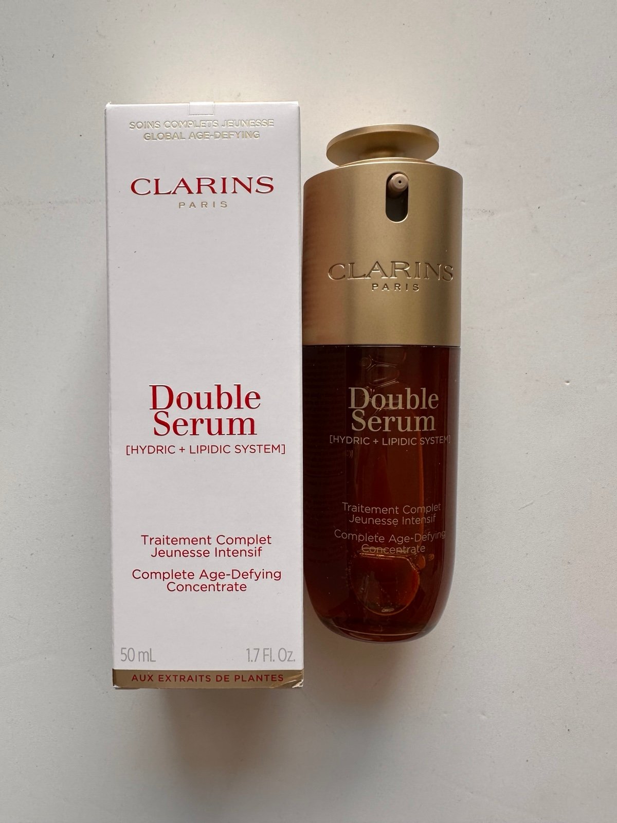 Clarins Double Serum Anti-Aging + Anti-Wrinkle Serum , 50 ml. NIB