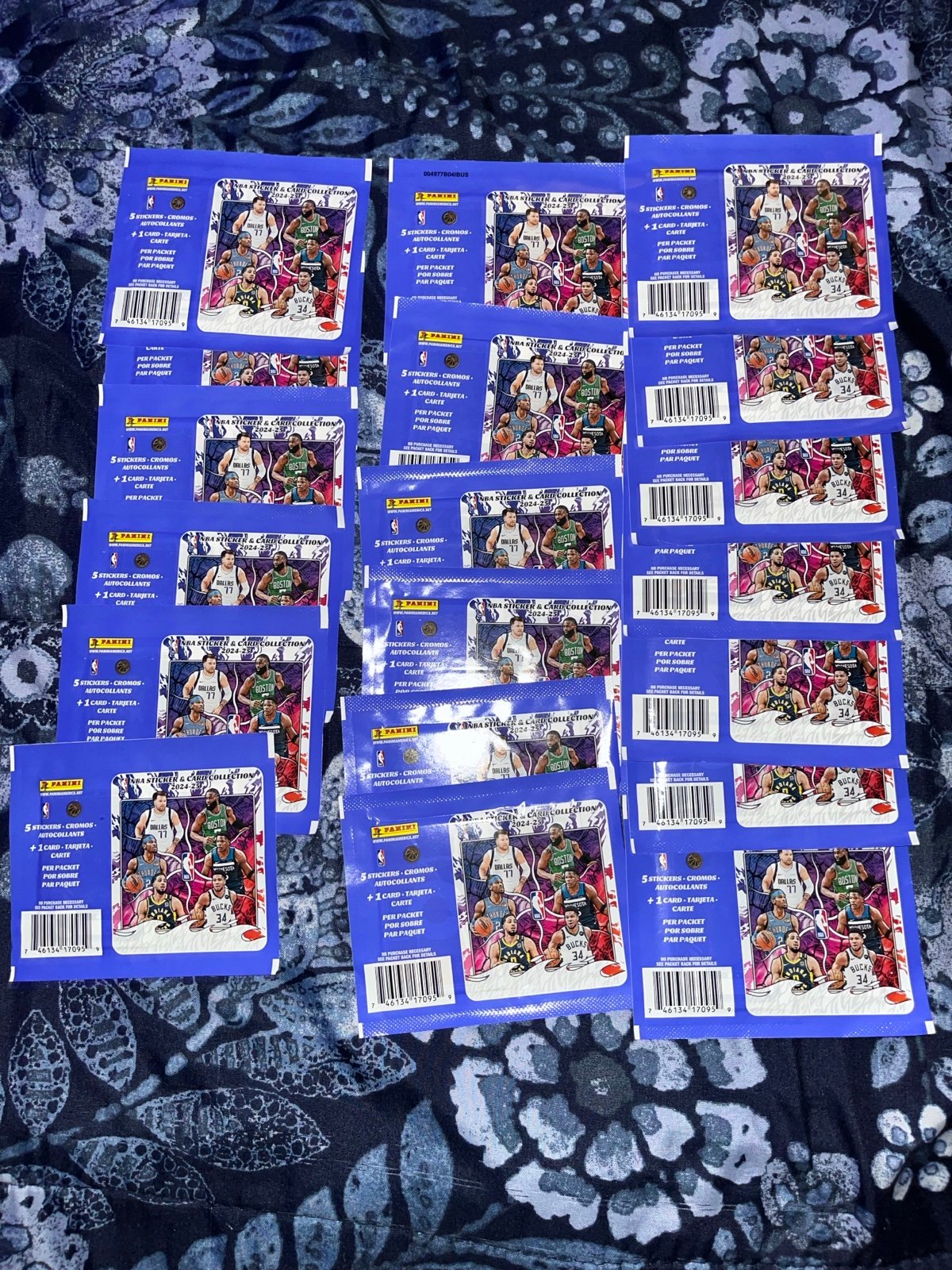 Lot of (19) 2024-25 Panini NBA Sticker & Card Collection Factory Sealed Packs