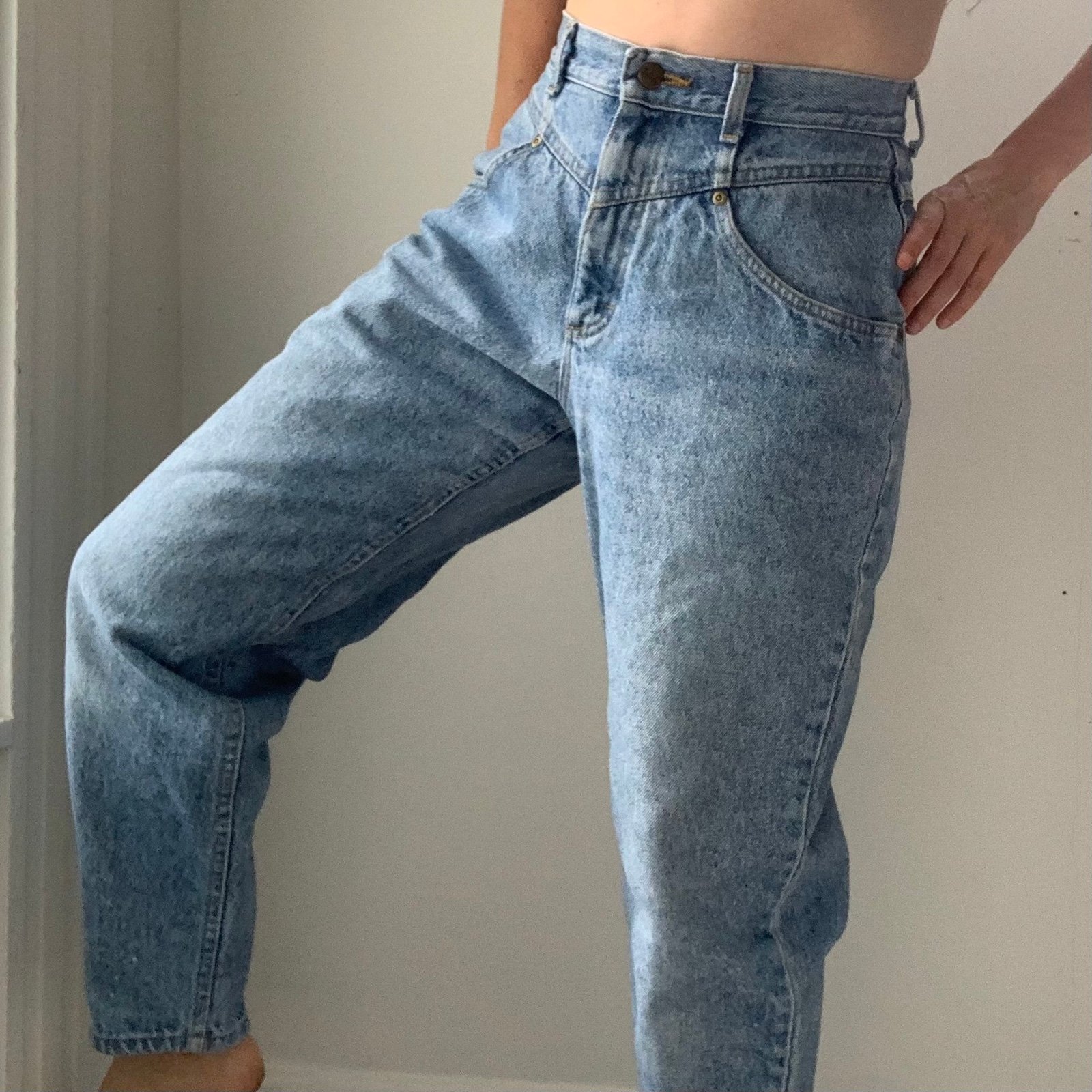 Vintage 1980s L.L.Bean highrise light wash jeans