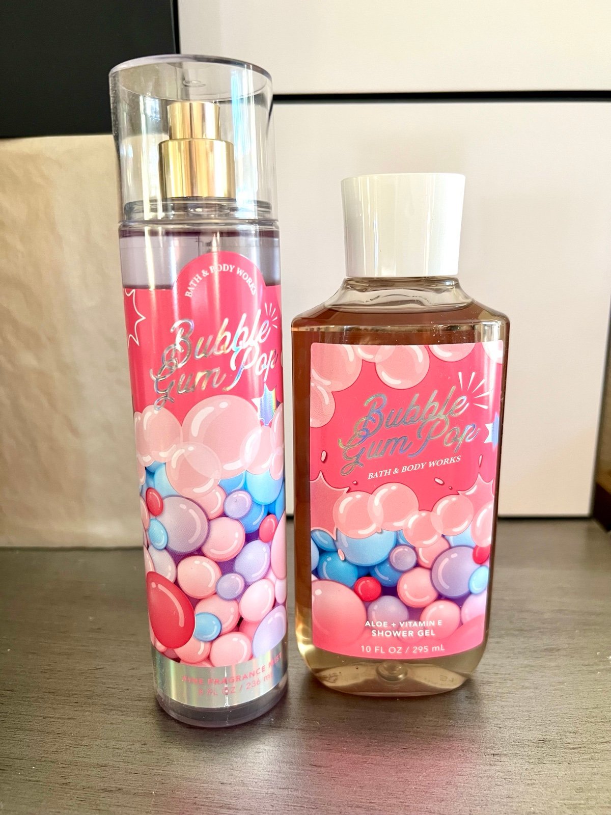 Bath and body works Bubble Gum pop fragrance mist and shower gel