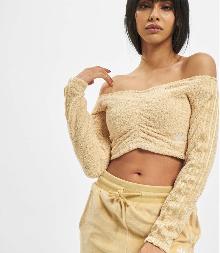 NWT Adidas Fuzzy Wubby Cozy Long Sleeve Crop