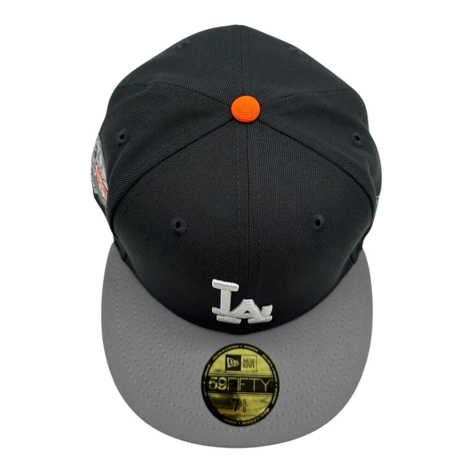 New Era 59Fifty Los Angeles Dodgers Hat Cap 7 5/8 Gray