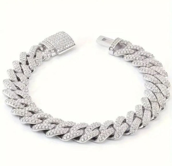 Mens Cuban link bracelet 8inches