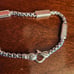 JAI Silver Hammered Texture Station Box Chain Bracelet
