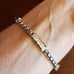 JAI Silver Hammered Texture Station Box Chain Bracelet