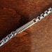 JAI Silver Hammered Texture Station Box Chain Bracelet