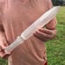 Selenite sword display piece