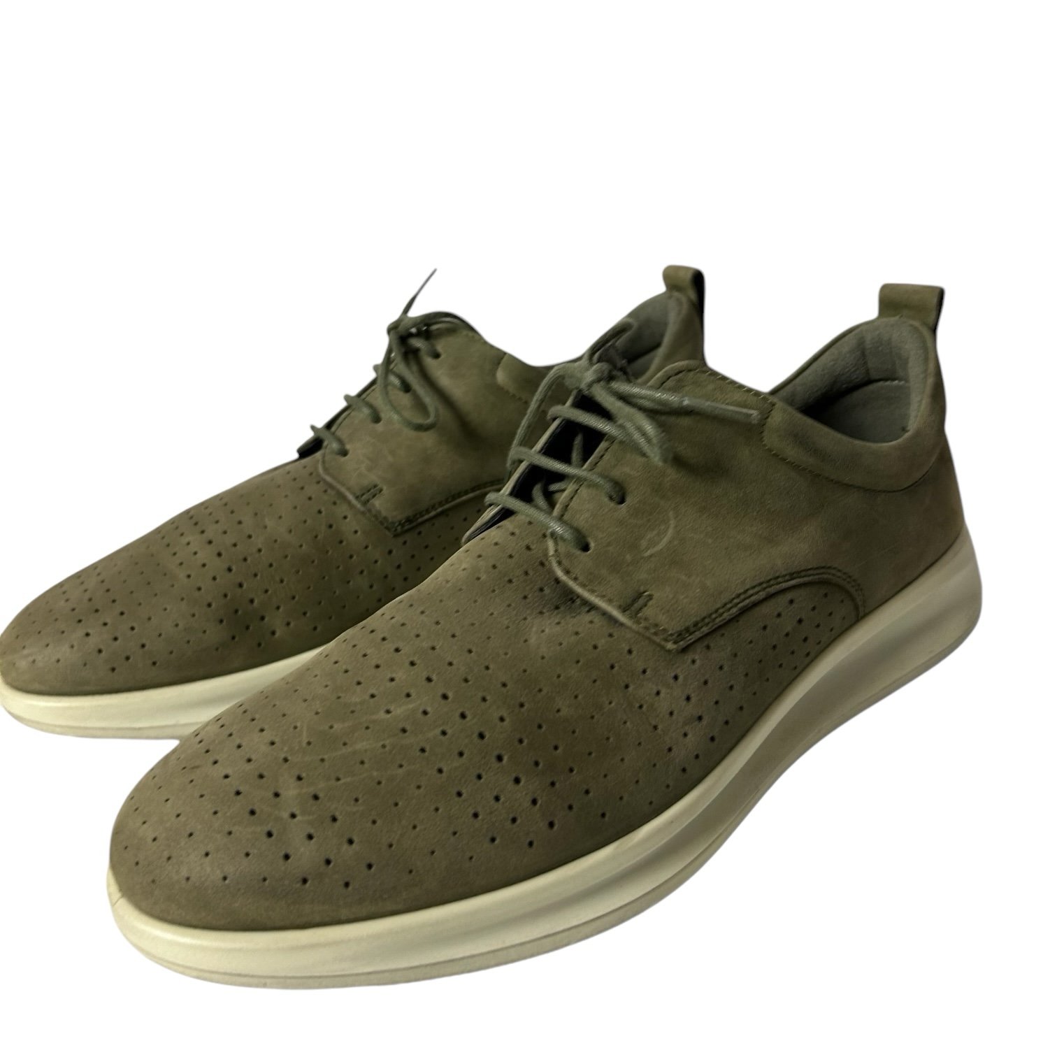 Ecco Mens Ecco Aquet Tie Oxford Green Leather Size 10