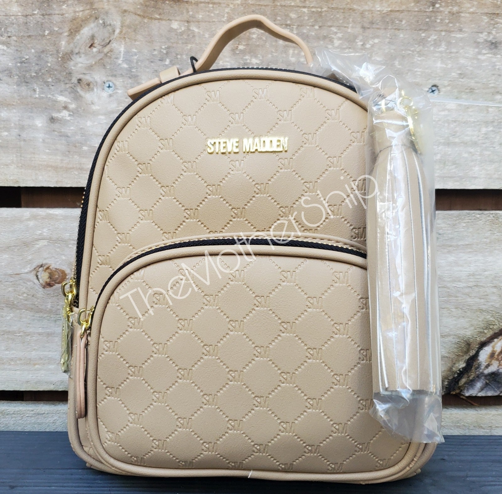 Steve Madden Embossed BBLOGO Mini Backpack