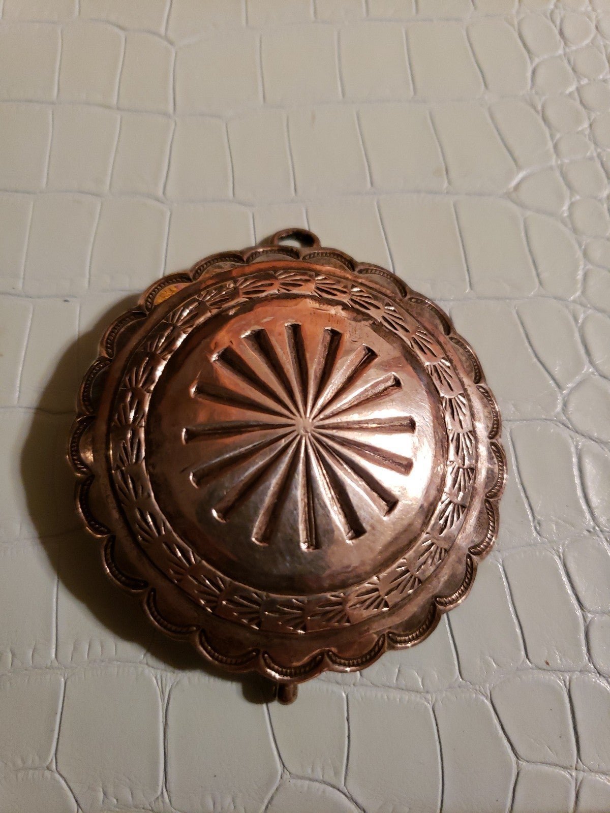 Women's navajo sterling silver belt buckle
