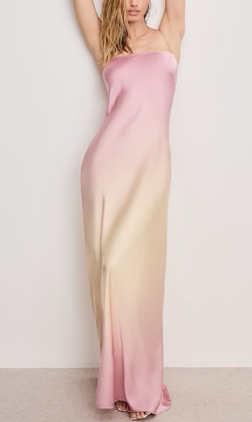 Good American Satin Maxi Slipdress