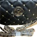 Badgley Mischka Quilted Crossbody Camera Bag Studs Black