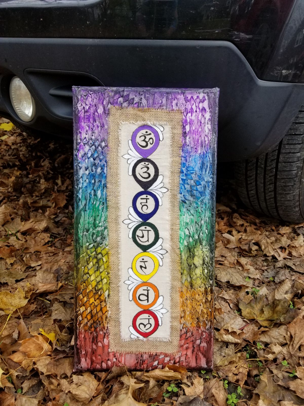 Mixed Media Canvas with Chakras