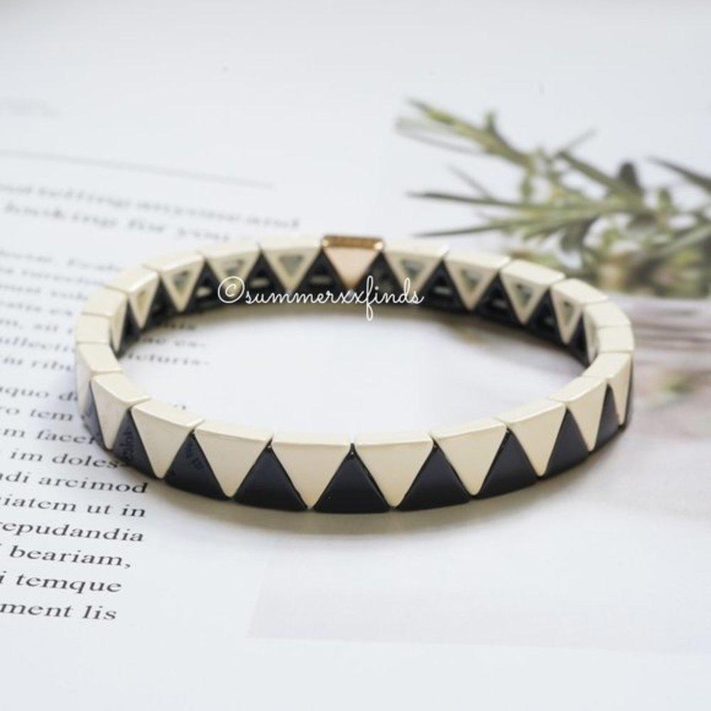 Roxanne Assoulin Zig Zag Bracelet Navy Ivory