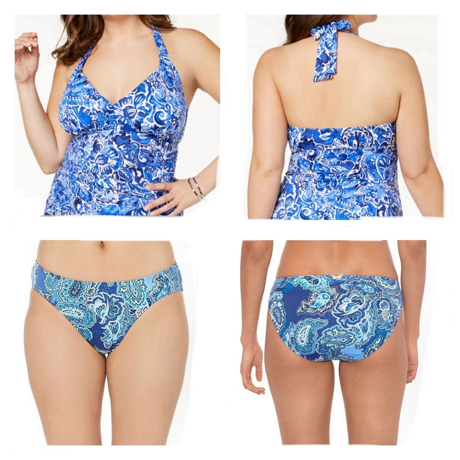 Lauren Ralph Lauren Paisley Tankini and Bikini Bottom Size 8