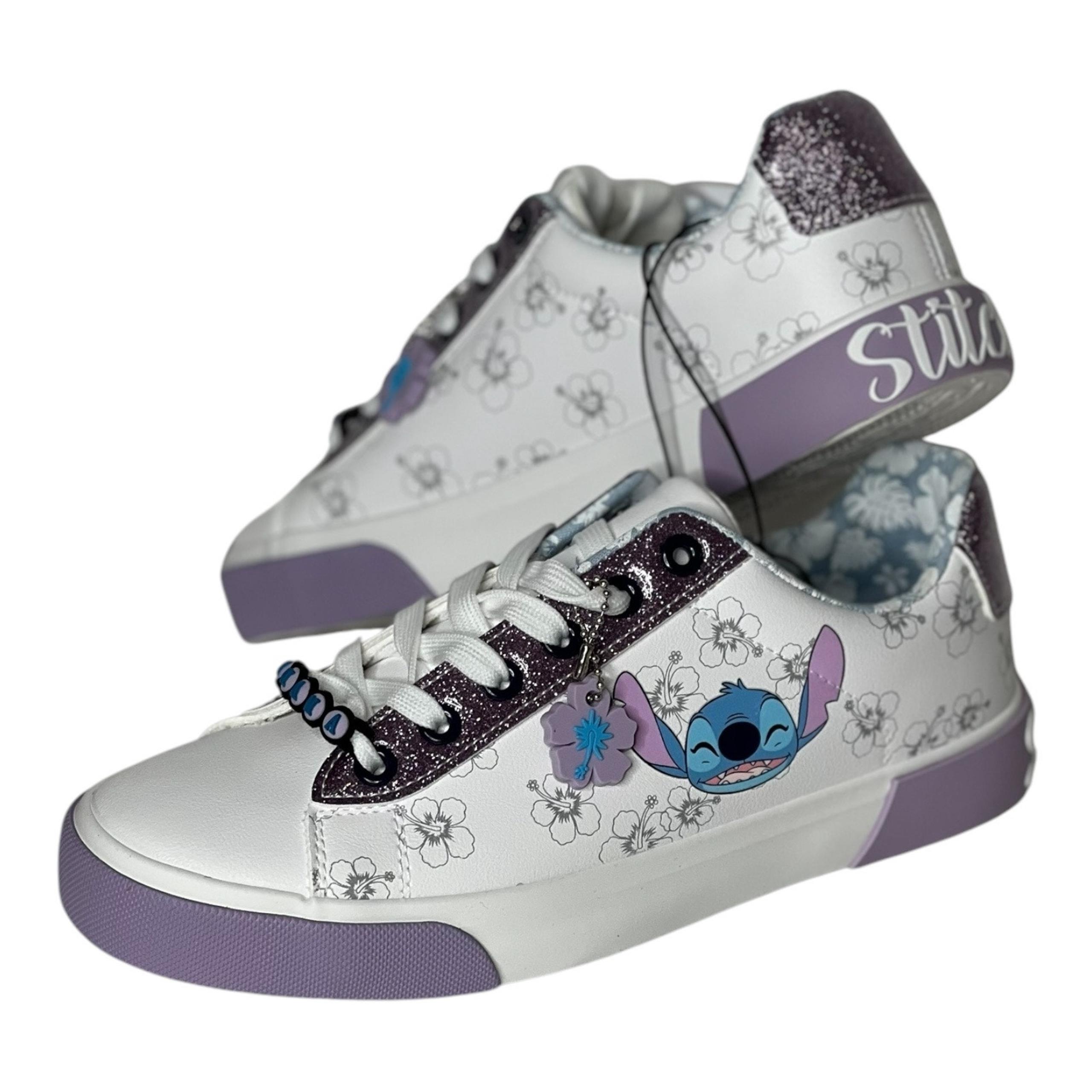 Disney Stitch Women’s Size 8 Sneakers white purple Stitch shoes Lave Up NWT