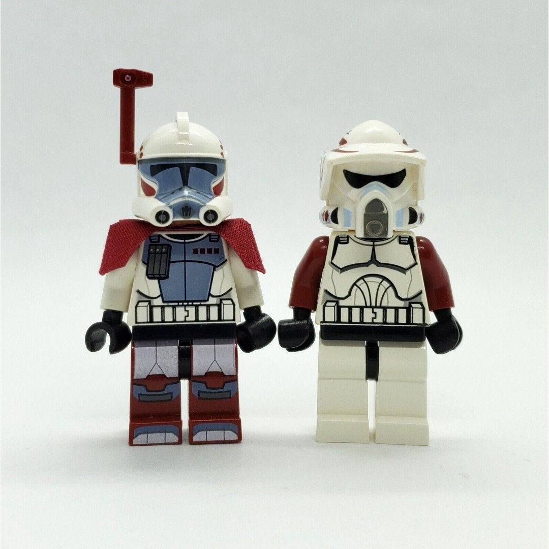 Lot of 2 Lego Star Wars ARC + ARF Trooper Minifigures 9488 Elite Clone Trooper