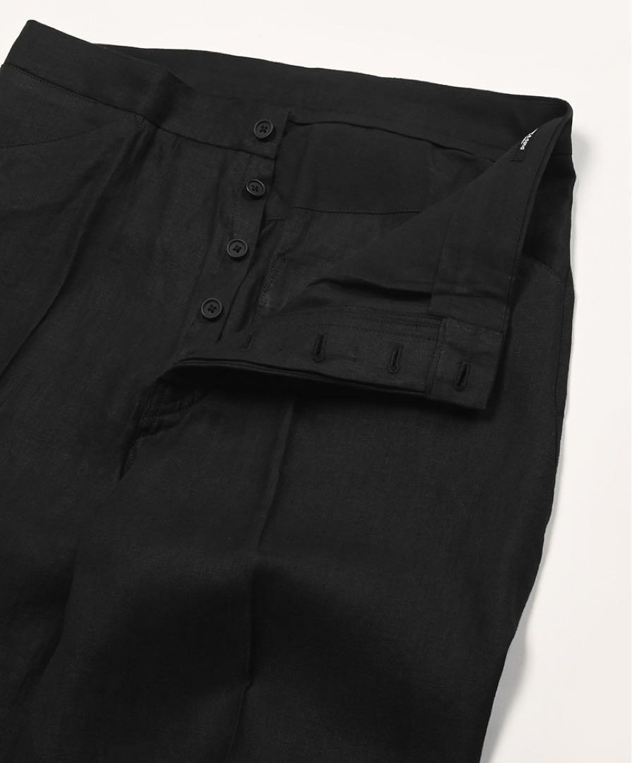激安の MAATEE&SONS unused new, Brand WORK LINEN BLK PANTS パンツ