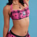 Monster High Pink Plaid Icons Halter Swim Top and bottom set XL