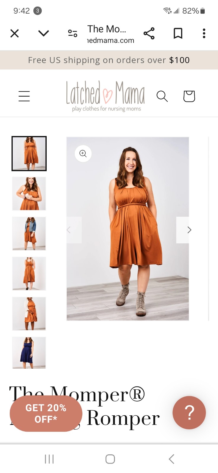 EUC plus size Latched mama romper momper\ 