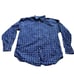 Tommy Hilfiger Mens Large Button Down Shirt Long Sleeve Blue Plaid