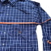 Tommy Hilfiger Mens Large Button Down Shirt Long Sleeve Blue Plaid