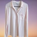 Anthropologie button front long sleeves knit shirt, large, pink