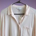 Anthropologie button front long sleeves knit shirt, large, pink