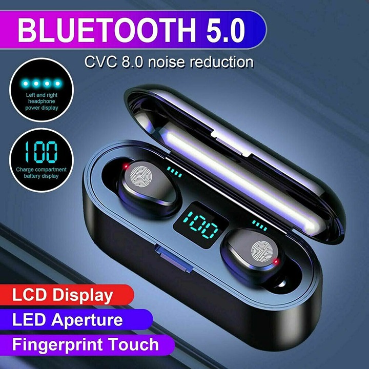 Bluetooth 5.0 Wireless Earbuds Headphone Headset Noise Cancelling Waterproof