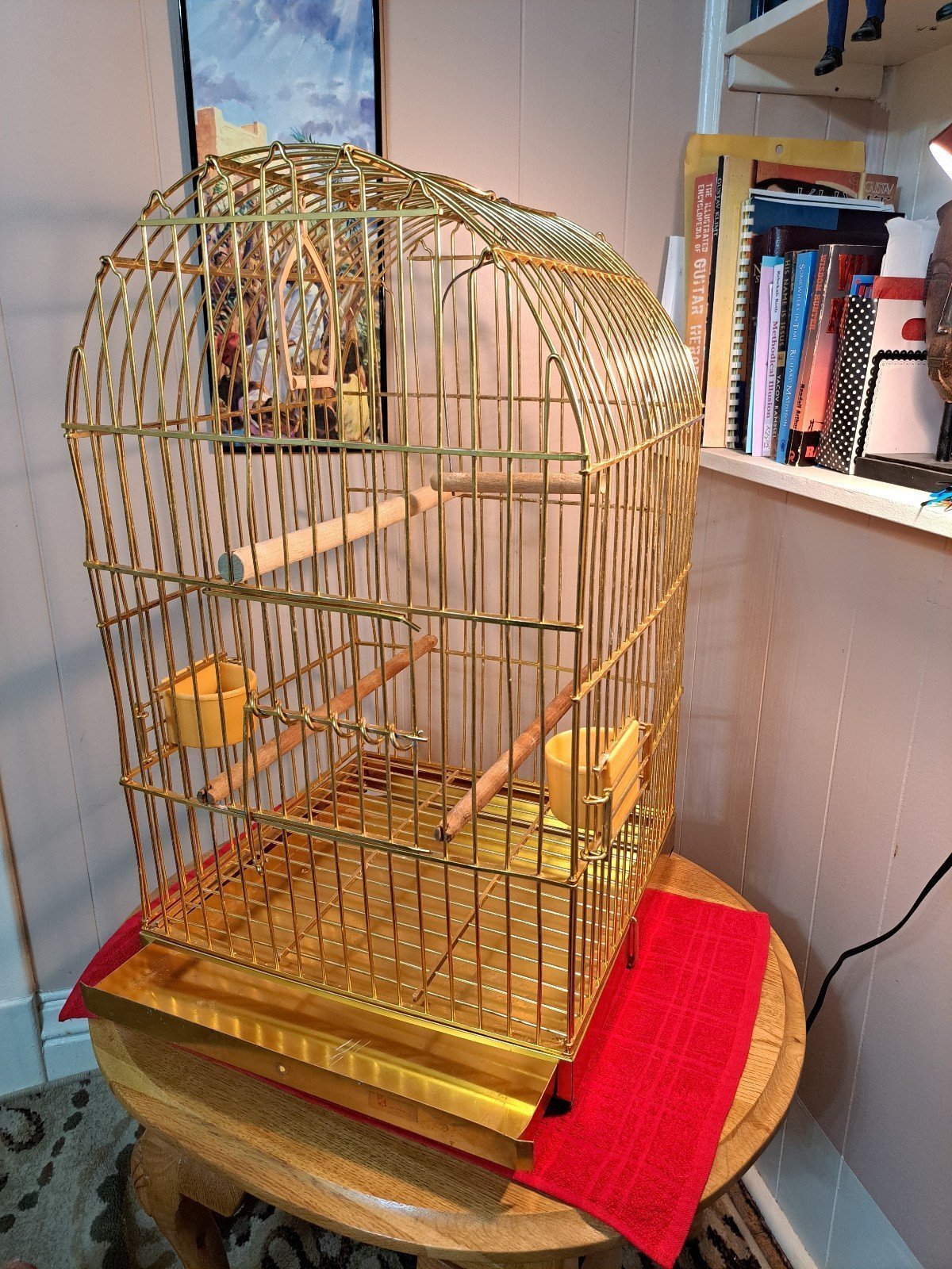Beautiful Golden Metal Bird Cage.