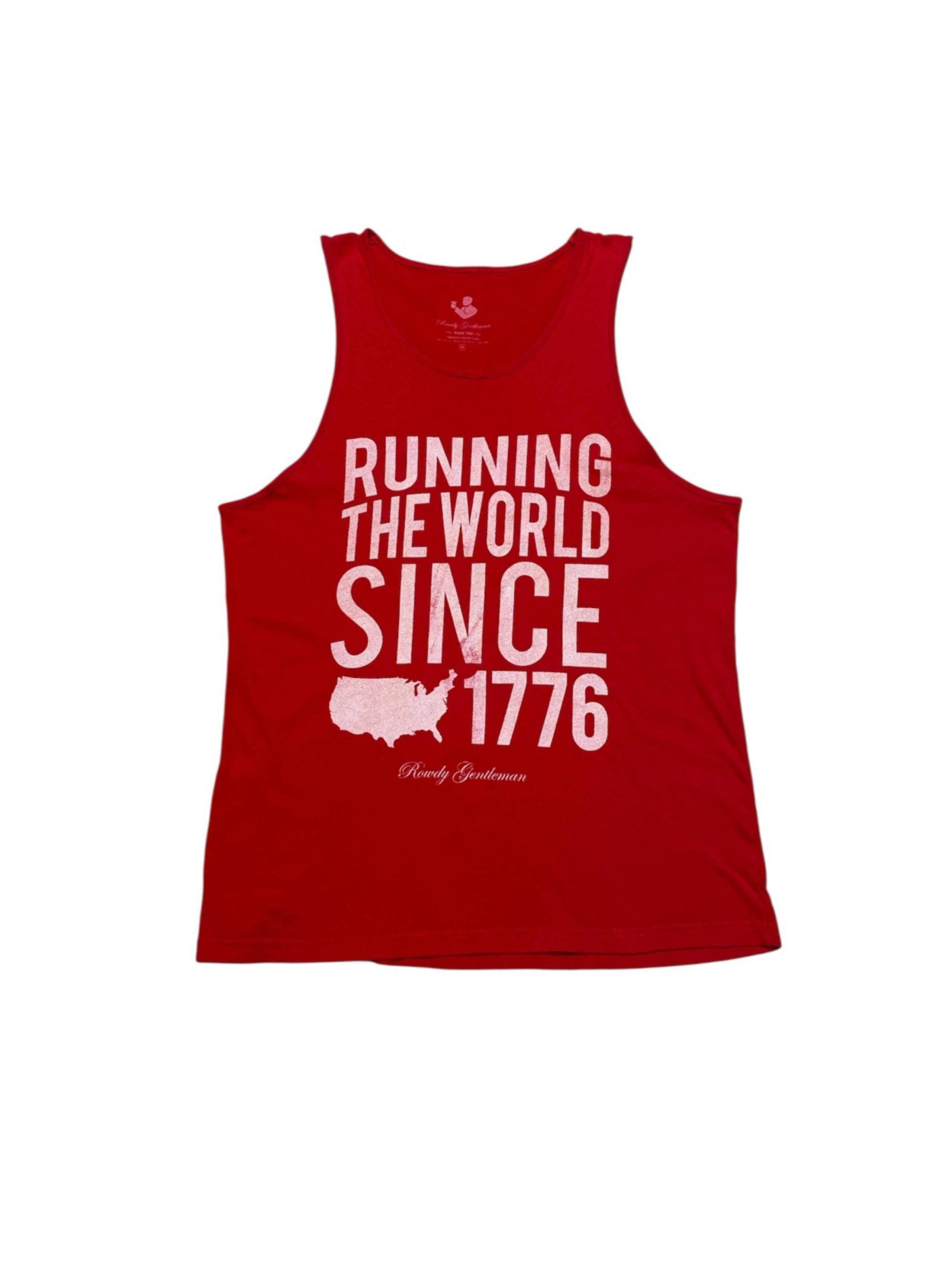 Rowdy Gentleman Tank Top Mens M Unisex Casual Running The World Since 1776 Shirt