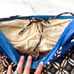 Vintage Malizia La Perla Royal Blue & Brown Strapless One-Piece Swimsuit, sz 42