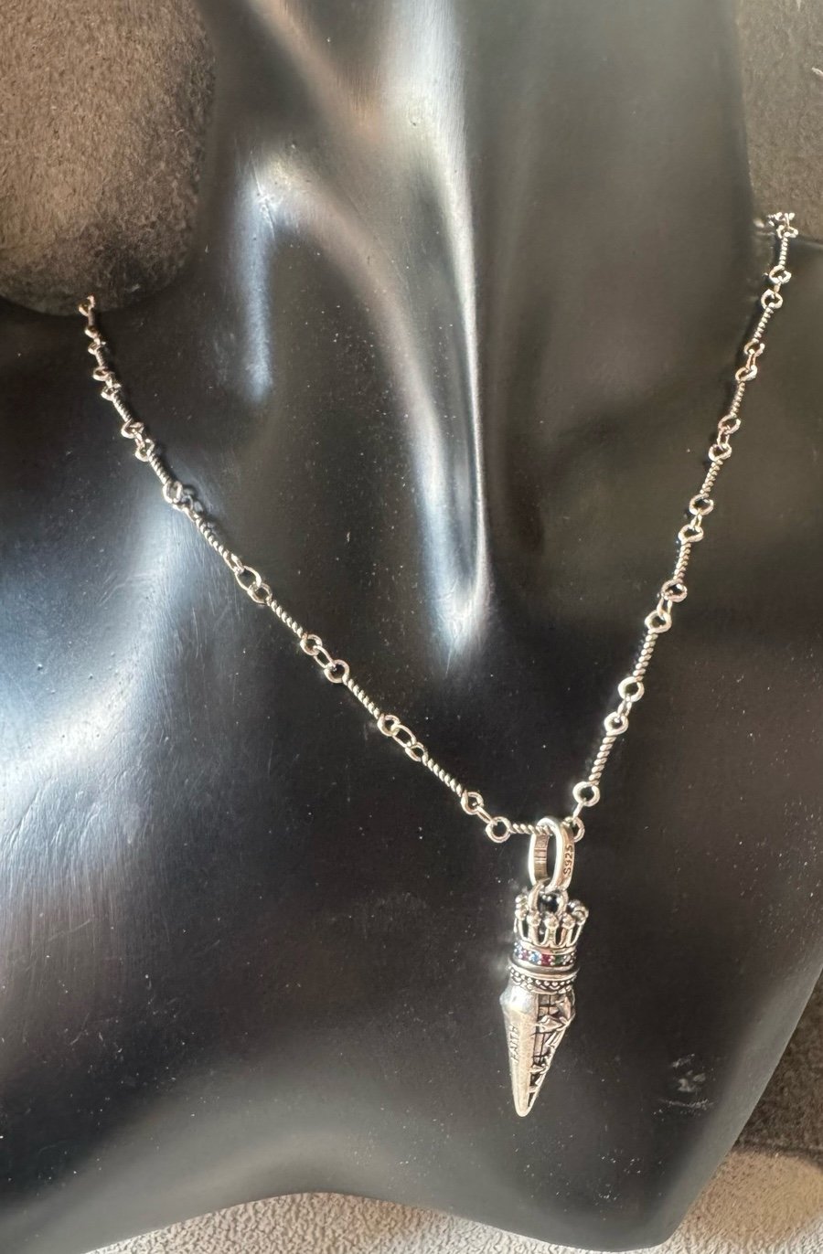 925 cross arrow necklace